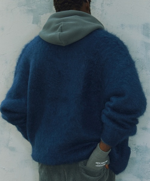 COOTIE PRODUCTIONS（クーティープロダクションズ）の「Fingerless Knit Glove（ベルト・メンズ・アッシュグレー/ブラック・FREE）」の3枚目の写真
