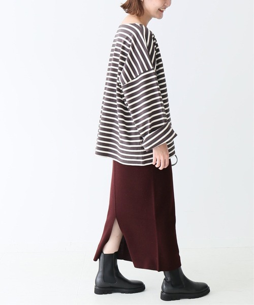 SLOBE IENA（スローブイエナ）の「ウォッシャブルウールニットスカート【ウエストゴム/手洗い可能】◆（スカート・レディース・ブラック/ブラウン/ベージュ・36/38）」の21枚目の写真