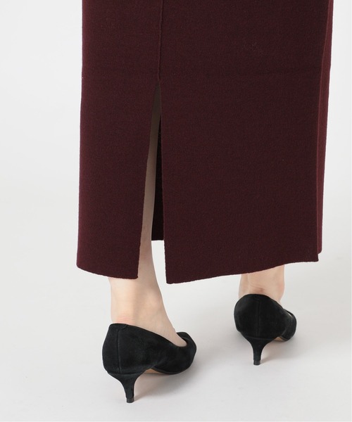 SLOBE IENA（スローブイエナ）の「ウォッシャブルウールニットスカート【ウエストゴム/手洗い可能】◆（スカート・レディース・ブラック/ブラウン/ベージュ・36/38）」の8枚目の写真