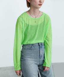 select MOCA（セレクトモカ）の「クルーネックシアートップス（Tシャツ/カットソー・レディース）」