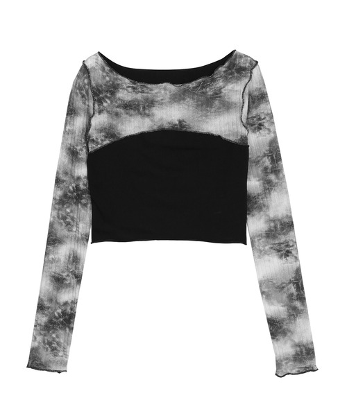 Figments(フィグメンツ)の「ブロックタイダイプルオーバー(Tシャツ/カットソー・レディース・ブラック・FREE)」の7枚目の写真