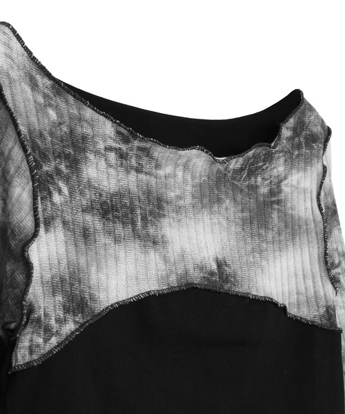 Figments(フィグメンツ)の「ブロックタイダイプルオーバー(Tシャツ/カットソー・レディース・ブラック・FREE)」の2枚目の写真