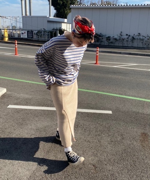 DuKKah（デュカ）の「Dukkah/【低身長向け】リブニットスリットタイトスカート（スカート・レディース・グリーン/ブラック/ライトベージュ・X-SMALL）」の19枚目の写真