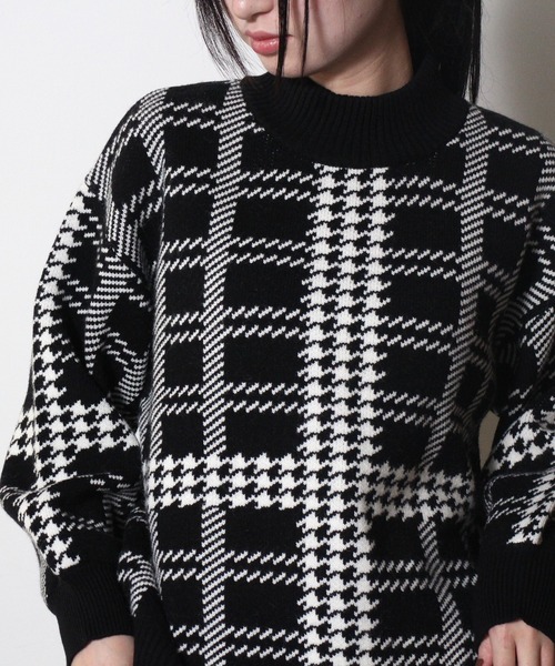 セール Oneway 千鳥ジャガードモックネック ニット セーター One Way ワンウェイ のファッション通販 Zozotown セール Oneway 千鳥ジャガードモックネック ニット セーター One Way ワンウェイ のファッション通販 Zozotown