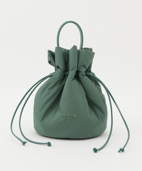 ROPE'（ロペ）の「ソフトパフドローストリング巾着バッグ（ハンドバッグ・レディース・ブラック/オレンジ/グリーン・FREE）」の15枚目の写真