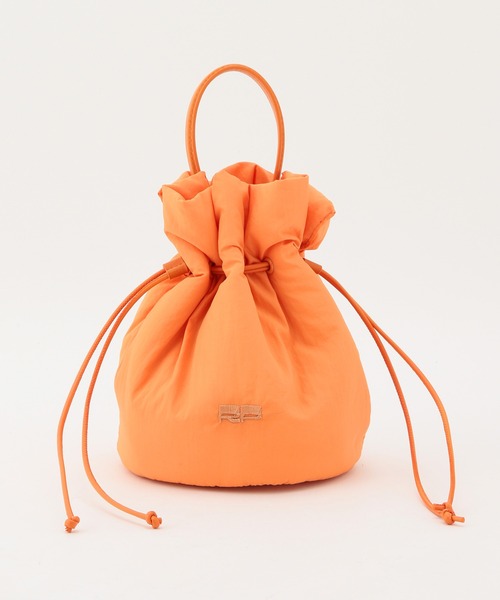 ROPE'（ロペ）の「ソフトパフドローストリング巾着バッグ（ハンドバッグ・レディース・ブラック/オレンジ/グリーン・FREE）」の17枚目の写真
