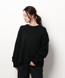 2WAYヘンリーネックプルオーバーニットトップス[C5644]