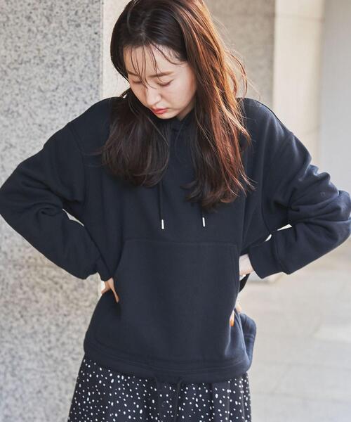 coen（コーエン）の「CVC裏起毛フーディーパーカー（パーカー・レディース・ライトグレー/オフホワイト/ケリー/ブラック・M/L）」の21枚目の写真