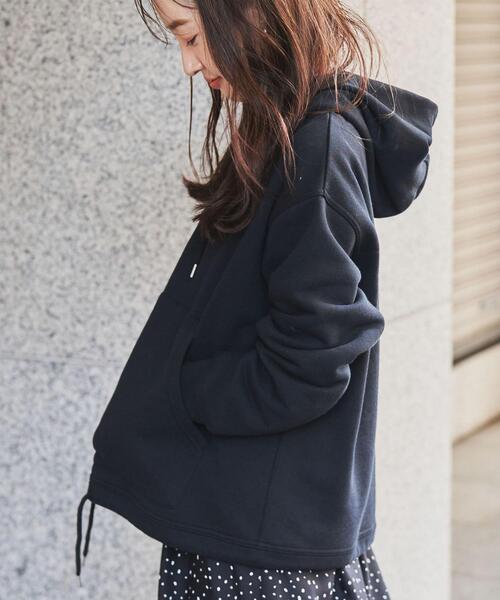 coen（コーエン）の「CVC裏起毛フーディーパーカー（パーカー・レディース・ライトグレー/オフホワイト/ケリー/ブラック・M/L）」の15枚目の写真