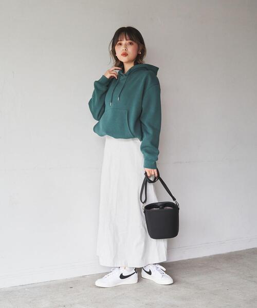 coen（コーエン）の「CVC裏起毛フーディーパーカー（パーカー・レディース・ライトグレー/オフホワイト/ケリー/ブラック・M/L）」の22枚目の写真