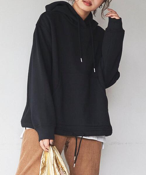 coen（コーエン）の「CVC裏起毛フーディーパーカー（パーカー・レディース・ライトグレー/オフホワイト/ケリー/ブラック・M/L）」の16枚目の写真