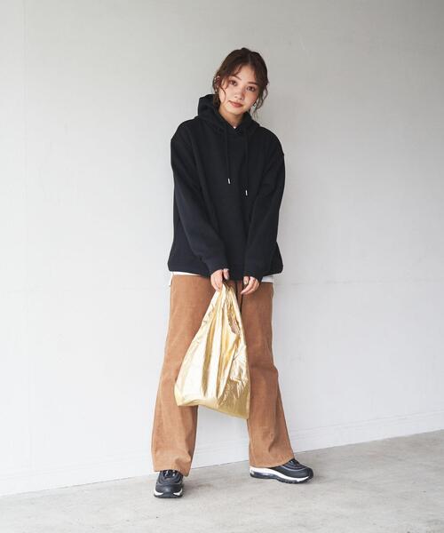 coen（コーエン）の「CVC裏起毛フーディーパーカー（パーカー・レディース・ライトグレー/オフホワイト/ケリー/ブラック・M/L）」の6枚目の写真