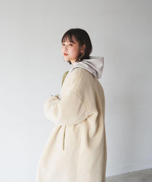 coen（コーエン）の「CVC裏起毛フーディーパーカー（パーカー・レディース・ライトグレー/オフホワイト/ケリー/ブラック・M/L）」の17枚目の写真