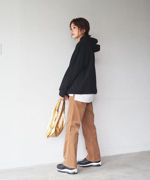 coen（コーエン）の「CVC裏起毛フーディーパーカー（パーカー・レディース・ライトグレー/オフホワイト/ケリー/ブラック・M/L）」の20枚目の写真