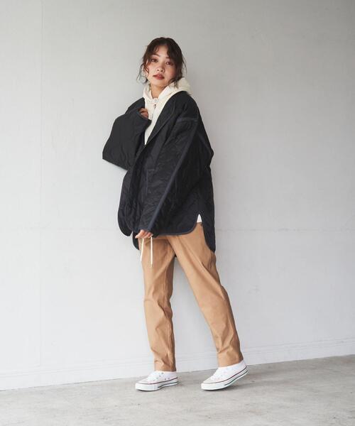 coen（コーエン）の「CVC裏起毛フーディーパーカー（パーカー・レディース・ライトグレー/オフホワイト/ケリー/ブラック・M/L）」の12枚目の写真