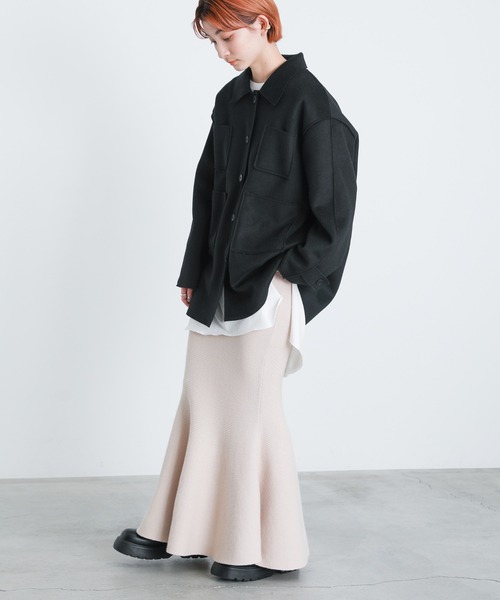 select MOCA（セレクトモカ）の「2021 AW ダブルポケットメルトンミドルジャケット（その他アウター・レディース・ブラック/ブラウン/アイボリー・FREE）」の17枚目の写真