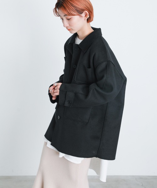 select MOCA（セレクトモカ）の「2021 AW ダブルポケットメルトンミドルジャケット（その他アウター・レディース・ブラック/ブラウン/アイボリー・FREE）」の20枚目の写真