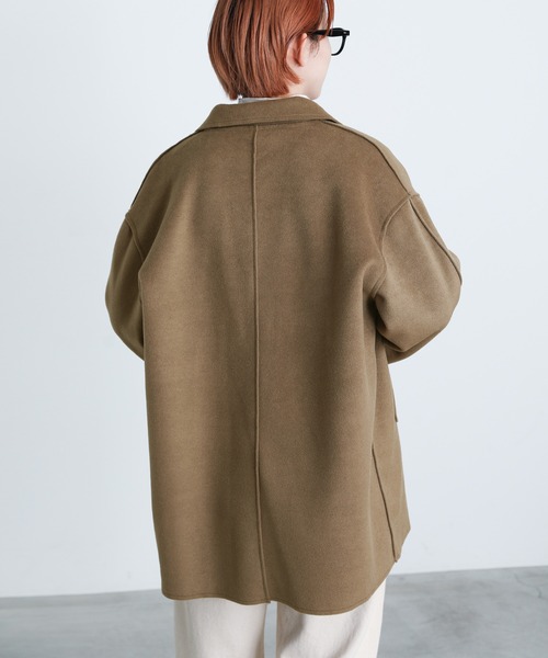 select MOCA（セレクトモカ）の「2021 AW ダブルポケットメルトンミドルジャケット（その他アウター・レディース・ブラック/ブラウン/アイボリー・FREE）」の10枚目の写真