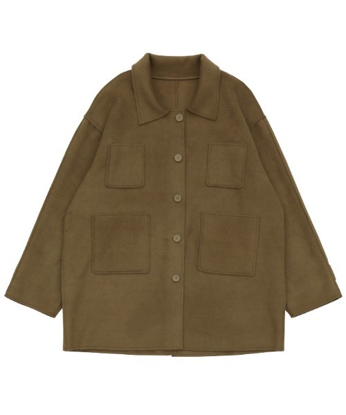 select MOCA（セレクトモカ）の「2021 AW ダブルポケットメルトンミドルジャケット（その他アウター・レディース・ブラック/ブラウン/アイボリー・FREE）」の21枚目の写真