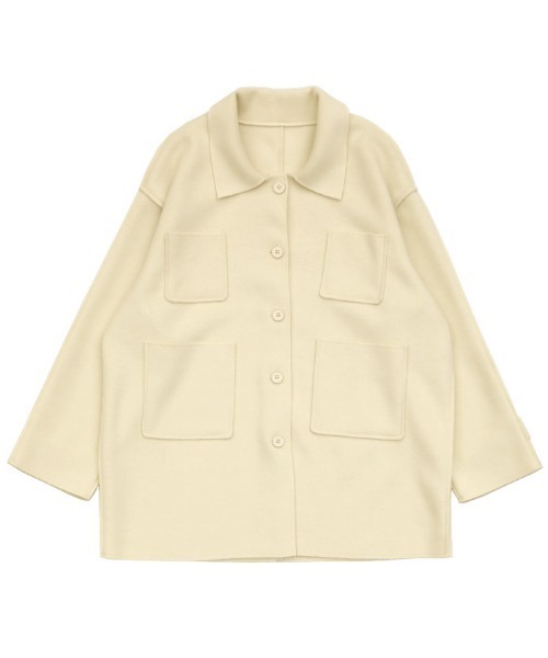 select MOCA（セレクトモカ）の「2021 AW ダブルポケットメルトンミドルジャケット（その他アウター・レディース・ブラック/ブラウン/アイボリー・FREE）」の22枚目の写真