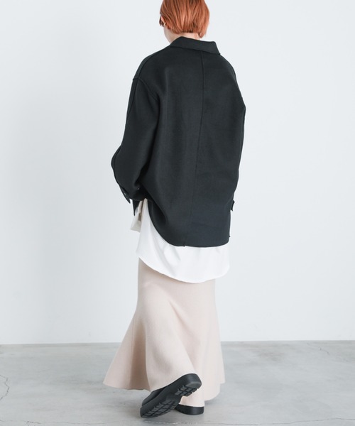 select MOCA（セレクトモカ）の「2021 AW ダブルポケットメルトンミドルジャケット（その他アウター・レディース・ブラック/ブラウン/アイボリー・FREE）」の19枚目の写真