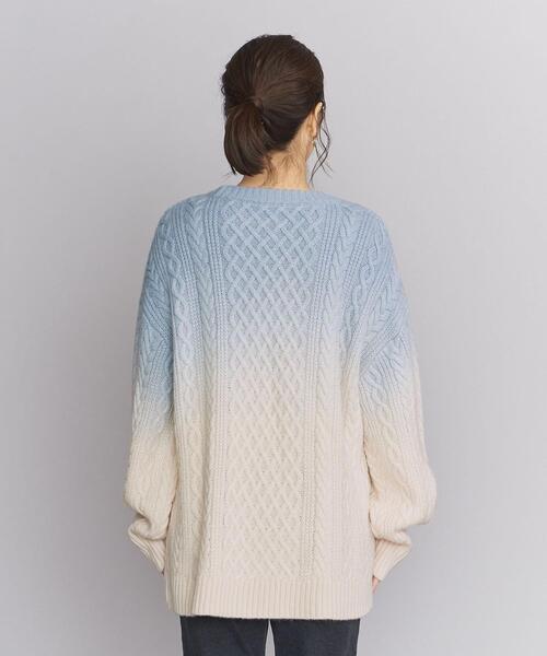 BEAUTY&YOUTH UNITED ARROWS(ビューティーアンドユースユナイテッドアローズ)の「BY グラデーション ケーブルニット プルオーバー(ニット/セーター・レディース・グレー/オフホワイト・FREE)」の9枚目の写真