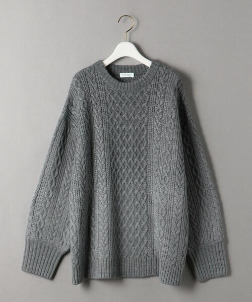BEAUTY&YOUTH UNITED ARROWS(ビューティーアンドユースユナイテッドアローズ)の「BY グラデーション ケーブルニット プルオーバー(ニット/セーター・レディース・グレー/オフホワイト・FREE)」の14枚目の写真