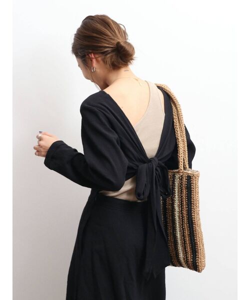 Ungrid（アングリッド）の「ワンショルダータンクトップ（タンクトップ・レディース・ブラック/オフホワイト/カーキ・FREE）」の9枚目の写真