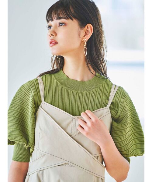 dazzlin（ダズリン）の「カシュクールステッチレイヤードワンピース（ワンピース・レディース・ベージュ/オフホワイト/インディゴブルー・FREE）」の13枚目の写真