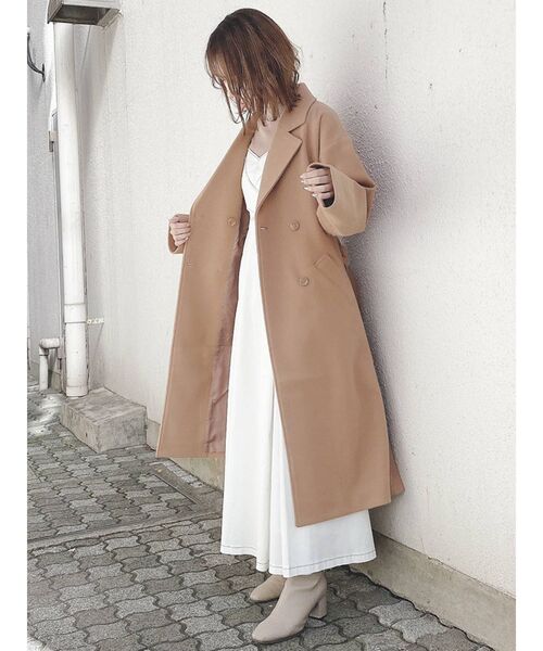 dazzlin（ダズリン）の「カシュクールステッチレイヤードワンピース（ワンピース・レディース・ベージュ/オフホワイト/インディゴブルー・FREE）」の12枚目の写真