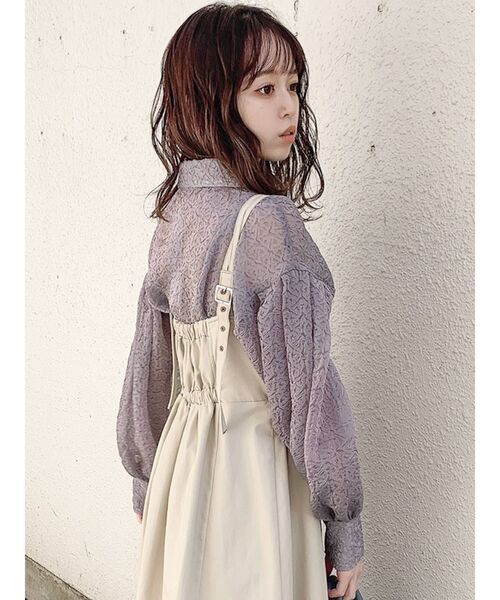 dazzlin（ダズリン）の「カシュクールステッチレイヤードワンピース（ワンピース・レディース・ベージュ/オフホワイト/インディゴブルー・FREE）」の15枚目の写真