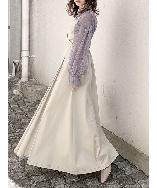 dazzlin（ダズリン）の「カシュクールステッチレイヤードワンピース（ワンピース・レディース・ベージュ/オフホワイト/インディゴブルー・FREE）」の17枚目の写真