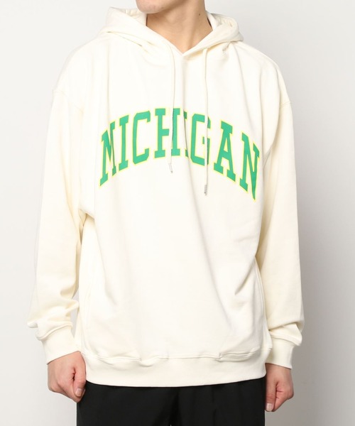 SITRY(シトリー)の「wide silhouette college print sweat hoodie/ワイドシルエット カレッジプリント スウェット フーディー/パーカー(パーカー・メンズ・グリーン/杢グレー/チャコールグレー/ネイビー/ブラック/ブルーグレー/グレイッシュベージュ/ホワイト系その他/オフホワイト/グレー系その他/ブラック系その他・M/L)」の20枚目の写真