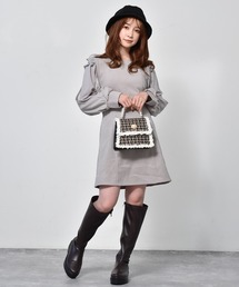 シフォンフリルワンピース