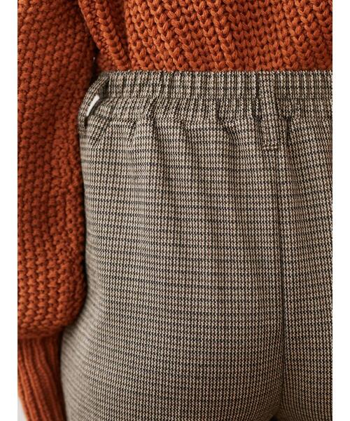 Green Parks(グリーンパークス)の「・novem9 チェックジャカードパンツ*(その他パンツ・レディース・ベージュ/ブラウン/アイボリー・FREE)」の7枚目の写真