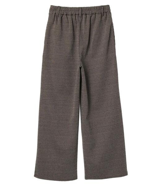 Green Parks(グリーンパークス)の「・novem9 チェックジャカードパンツ*(その他パンツ・レディース・ベージュ/ブラウン/アイボリー・FREE)」の5枚目の写真