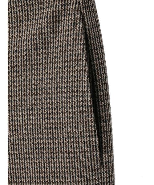 Green Parks(グリーンパークス)の「・novem9 チェックジャカードパンツ*(その他パンツ・レディース・ベージュ/ブラウン/アイボリー・FREE)」の16枚目の写真