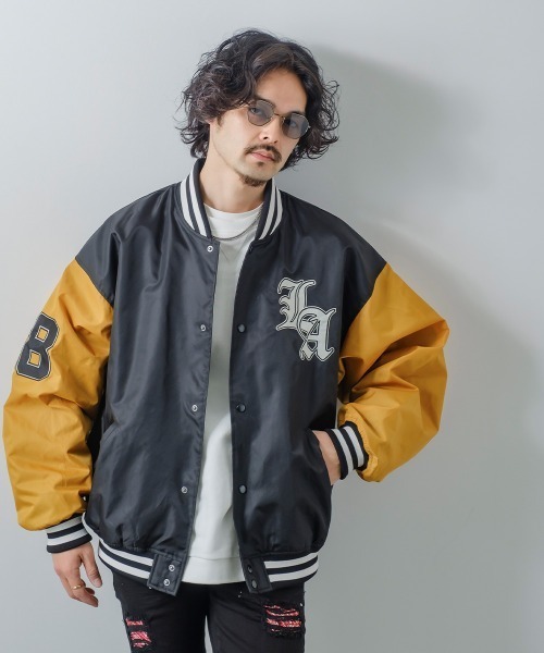 improves（インプローブス）の「オーバーサイズ ワッペン使い スタジャン（スタジャン・メンズ・キャメル/ブラック/その他/ネイビー・MEDIUM/LARGE）」の12枚目の写真