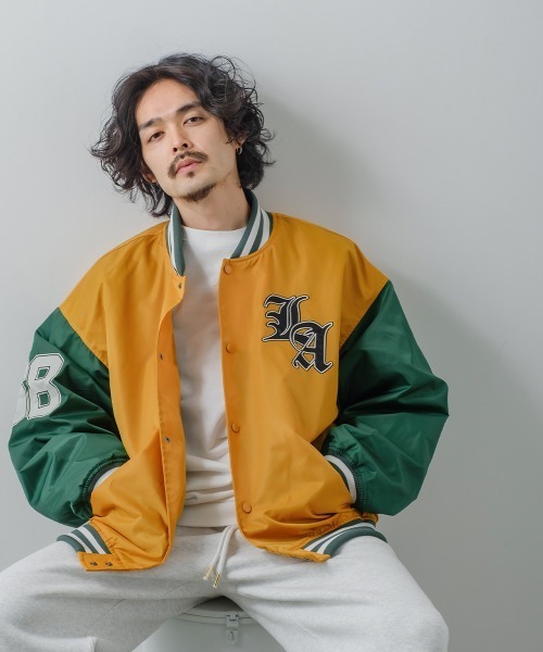 improves（インプローブス）の「オーバーサイズ ワッペン使い スタジャン（スタジャン・メンズ・キャメル/ブラック/その他/ネイビー・MEDIUM/LARGE）」の6枚目の写真