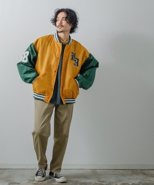 improves（インプローブス）の「オーバーサイズ ワッペン使い スタジャン（スタジャン・メンズ・キャメル/ブラック/その他/ネイビー・MEDIUM/LARGE）」の10枚目の写真