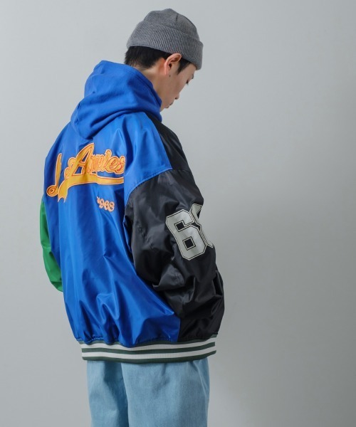 improves（インプローブス）の「オーバーサイズ ワッペン使い スタジャン（スタジャン・メンズ・キャメル/ブラック/その他/ネイビー・MEDIUM/LARGE）」の7枚目の写真