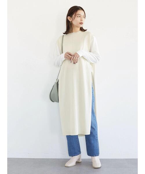 Green Parks(グリーンパークス)の「カラーロングベスト*(ベスト・レディース・ネイビー/イエロー/グリーン/ライトベージュ・FREE)」の12枚目の写真