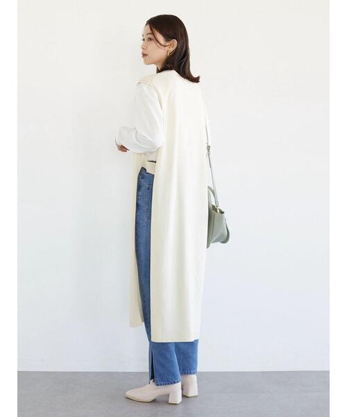 Green Parks(グリーンパークス)の「カラーロングベスト*(ベスト・レディース・ネイビー/イエロー/グリーン/ライトベージュ・FREE)」の6枚目の写真