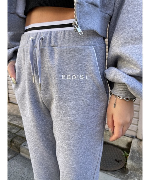 EGOIST（エゴイスト）の「ウエストラインスウェットパンツ（スウェットパンツ・レディース・ブラック/グレー・FREE）」の9枚目の写真