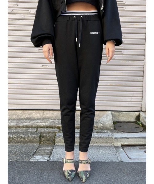 EGOIST（エゴイスト）の「ウエストラインスウェットパンツ（スウェットパンツ・レディース・ブラック/グレー・FREE）」の18枚目の写真