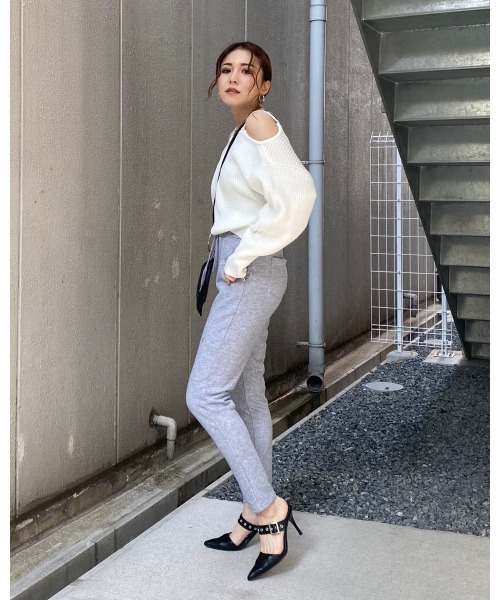 EGOIST（エゴイスト）の「ウエストラインスウェットパンツ（スウェットパンツ・レディース・ブラック/グレー・FREE）」の20枚目の写真