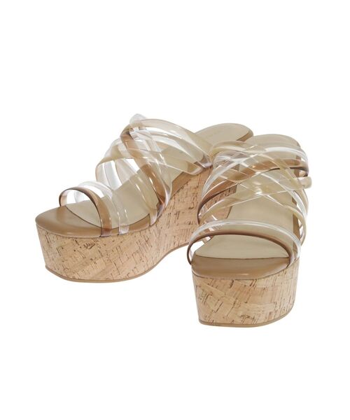 MERCURYDUO(マーキュリーデュオ)の「クリアチューブウエッジサンダル(サンダル・レディース・ベージュ/ミント/クリア・38/36/34)」の5枚目の写真