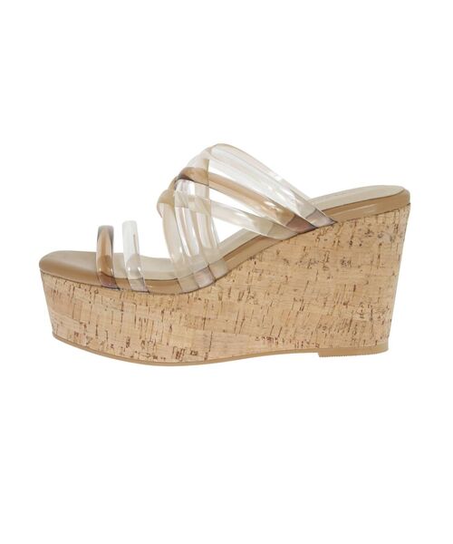 MERCURYDUO(マーキュリーデュオ)の「クリアチューブウエッジサンダル(サンダル・レディース・ベージュ/ミント/クリア・38/36/34)」の6枚目の写真