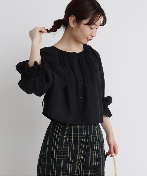 Malle（マル）の「malle コットンシルクローンEDODAKI ボレロブラウス 