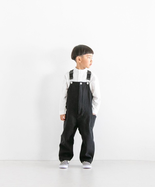 LOWRYS FARM(ローリーズファーム)の「コットンステッチオーバーオール 263110(サロペット/オーバーオール・キッズ・ブラック/ブルー/アイボリー・110cm/120cm/130cm/140cm/150cm)」の3枚目の写真